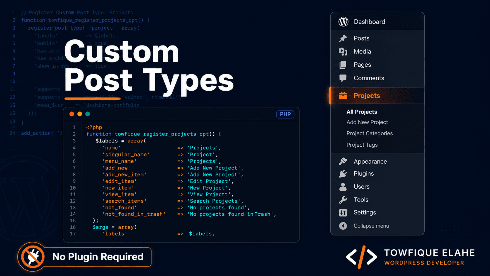 How to Create Custom Post Types in WordPress Without a Plugin