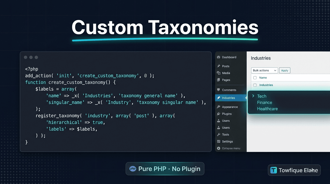 How to Register Custom Taxonomies in WordPress with PHP