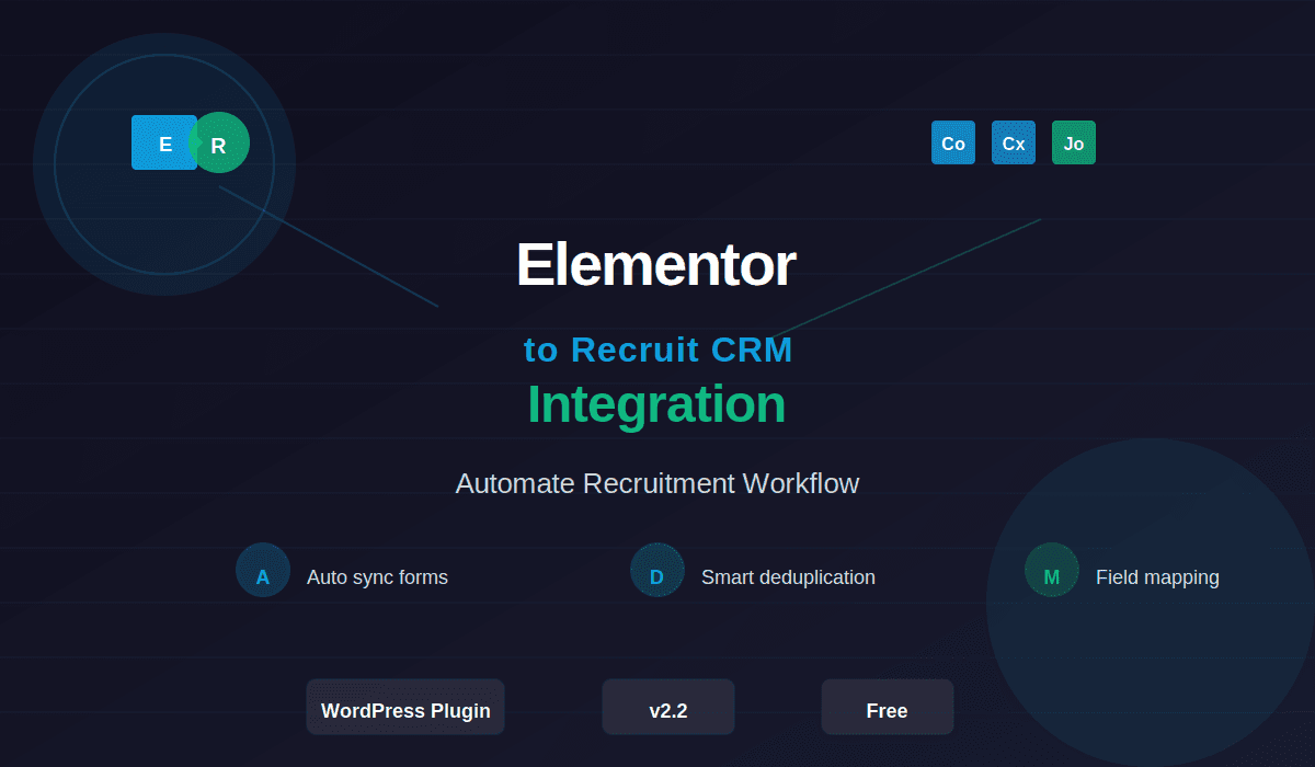 Elementor to Recruit CRM Integration - WordPress Plugin