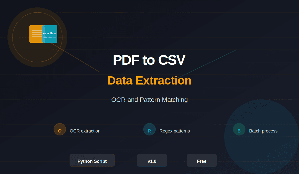 PDF to Structured CSV - Automated Data Extraction Tool